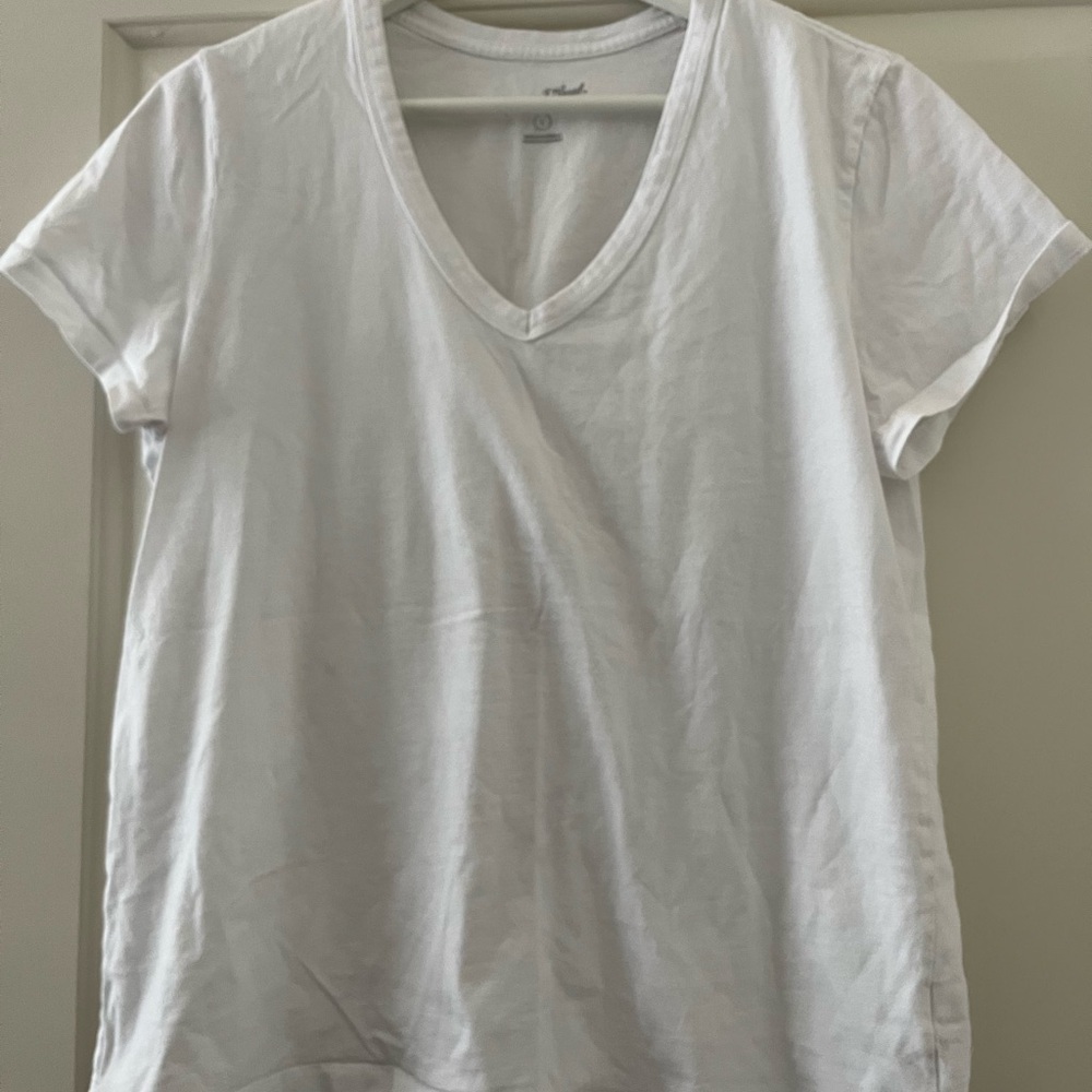 V neck t shirt pack XL/L white and green